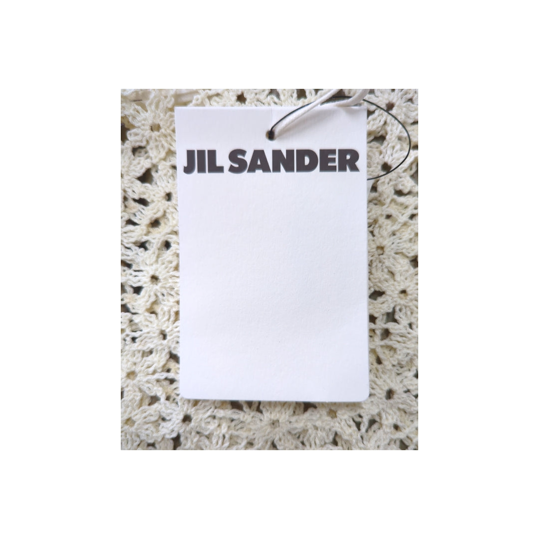 Jil Sander Floral-Laced High Neck Top