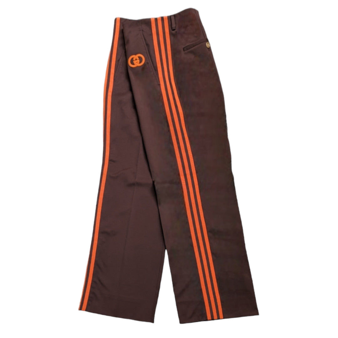 Adidas x Gucci Jersey Pant in Dark Brown