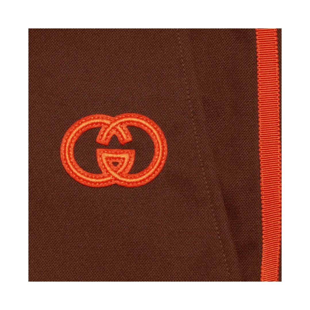 Adidas x Gucci Jersey Pant in Dark Brown