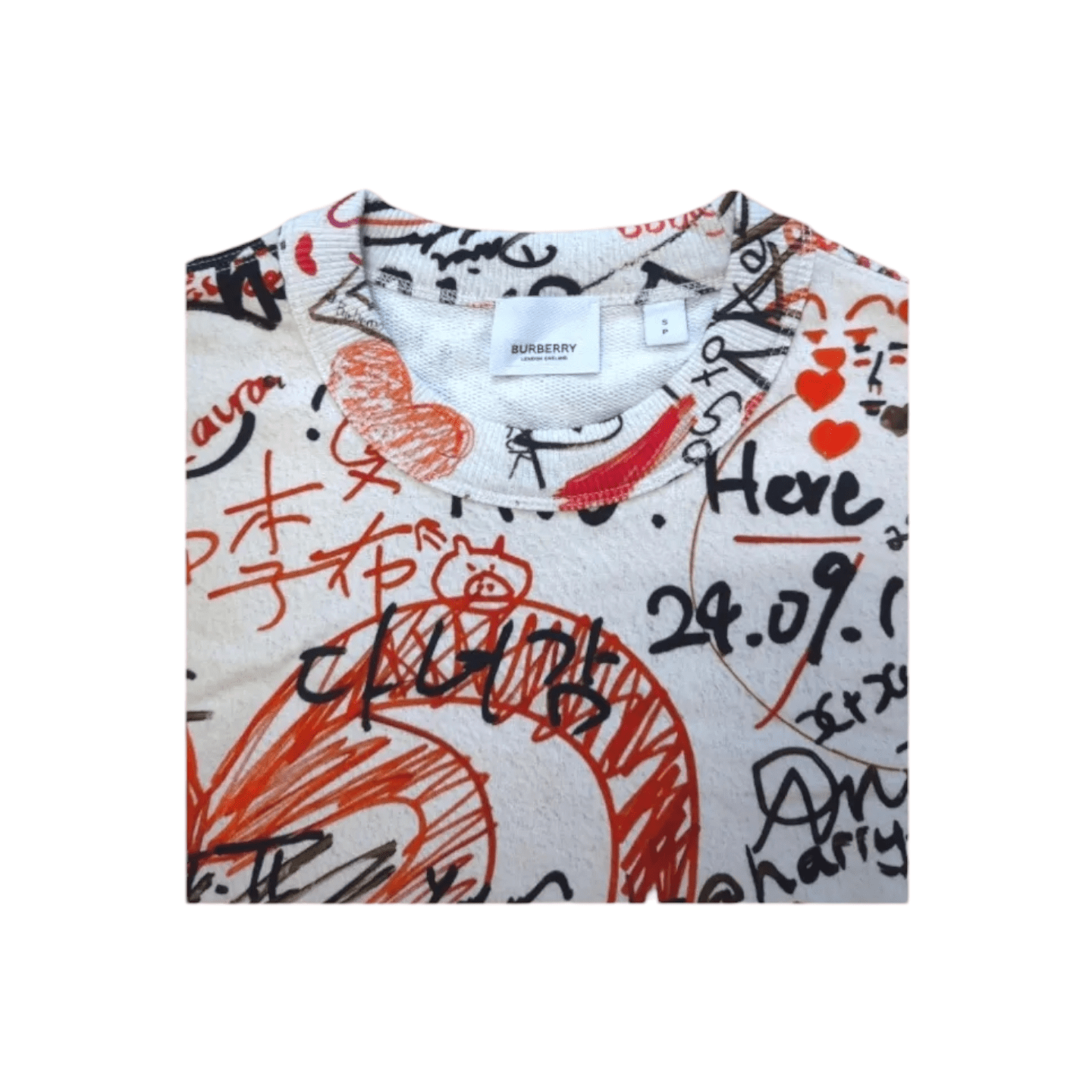 Burberry Graffiti Print Oversized T-shirt