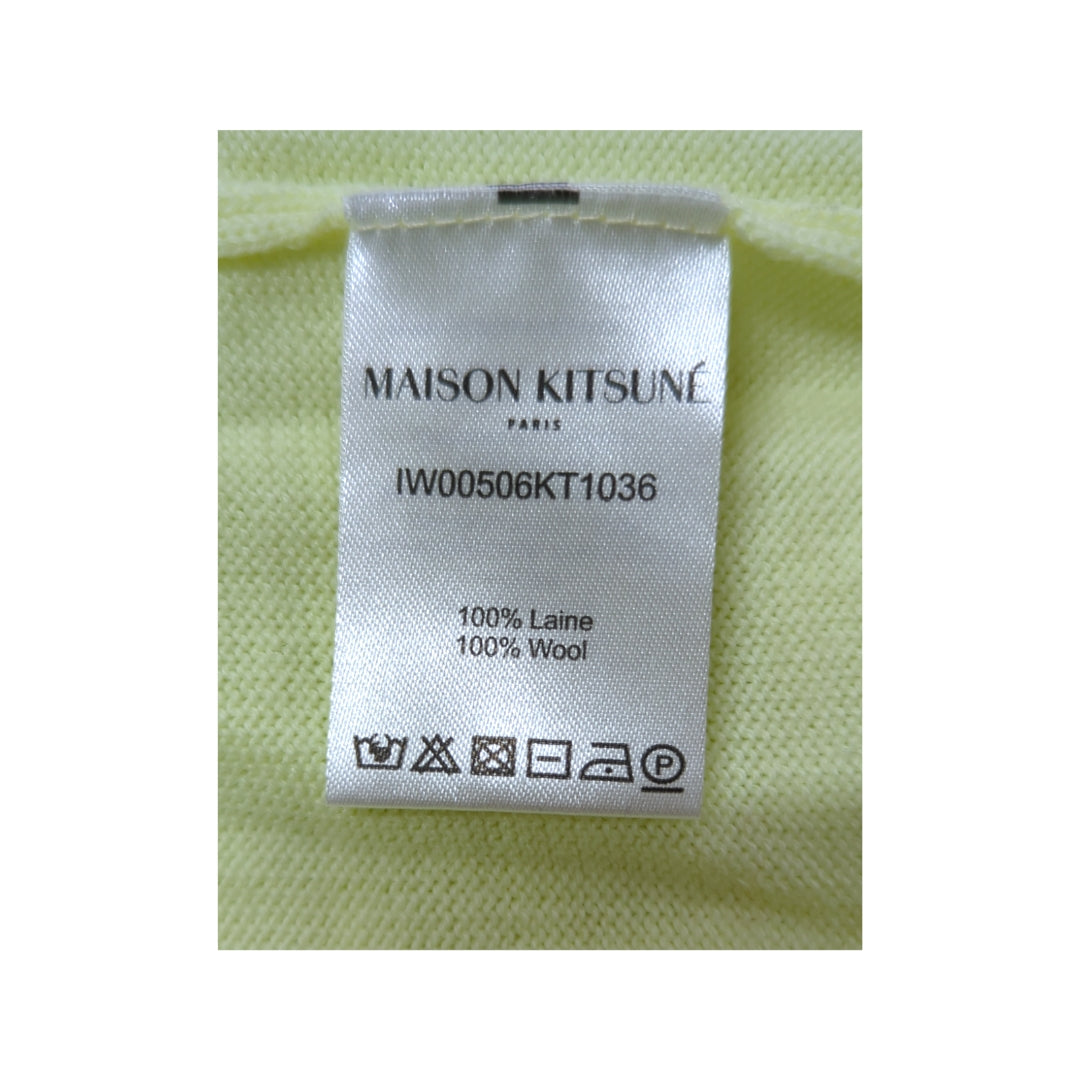 Maison Kitsuné Yellow Fox Head Cardigan