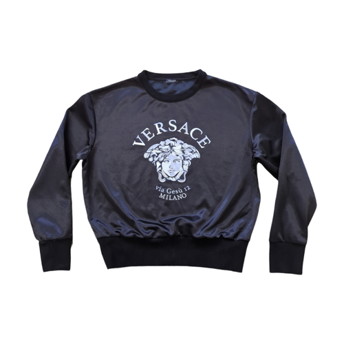 Versace Embroidered Medusa Head Crewneck Via Gesù Sweatshirt