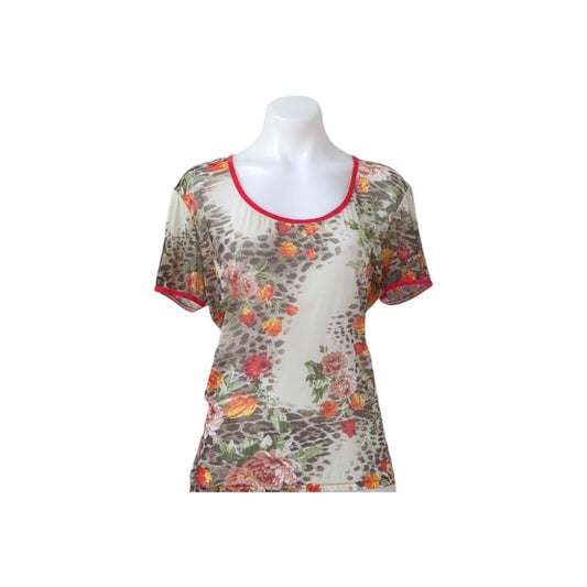 Branded Floral Print Top