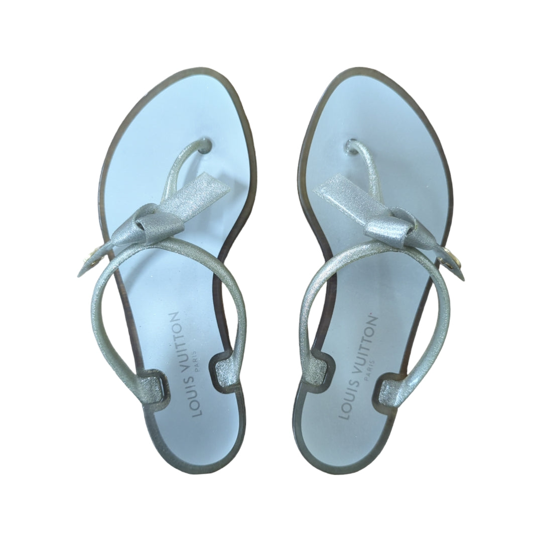 Branded Jelly Thong Sandals