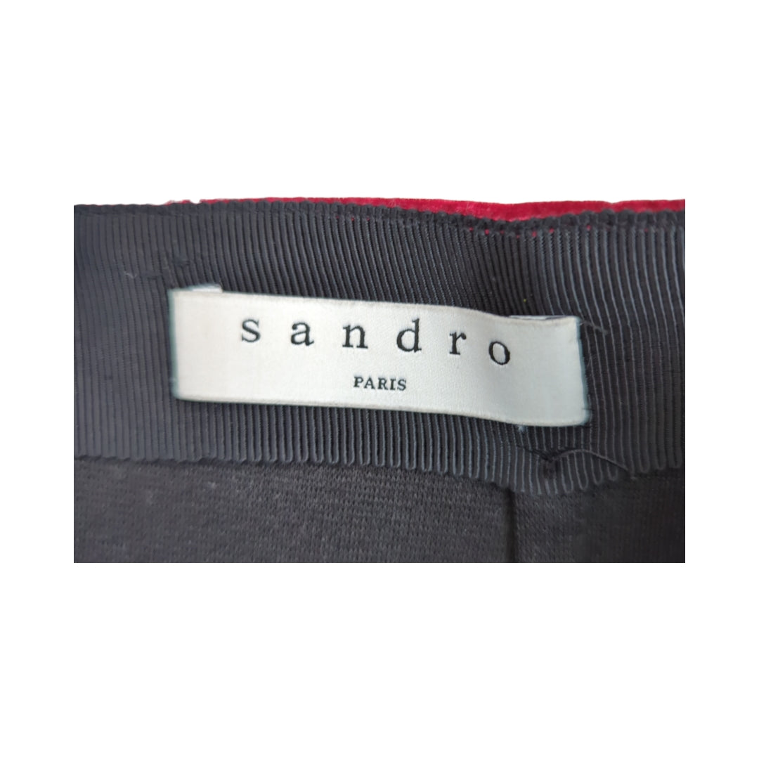 Sandro Janet Velvet Mini Skirt