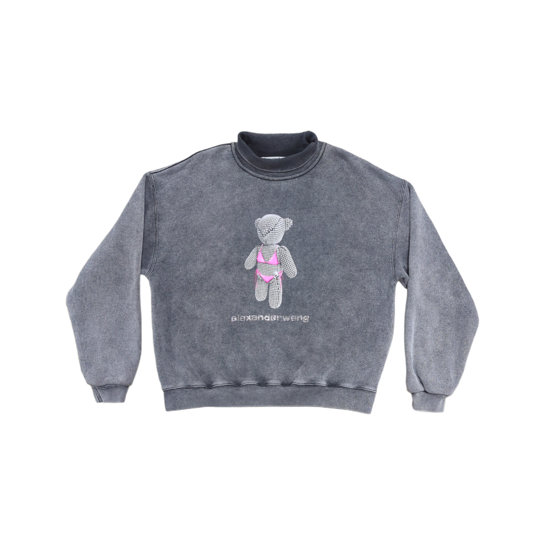 Alexander Wang Crystal Teddy Bear Sweatshirt