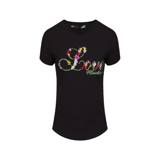 Love Moschino Floral Embroidered T-shirt