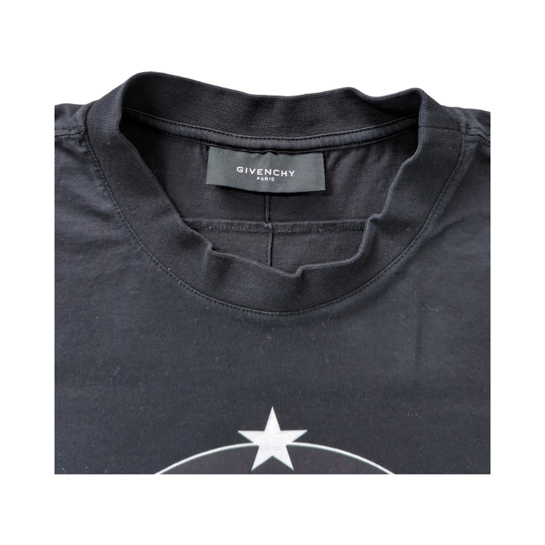 Givenchy Black Graphic Print Crew-neck T-shirt