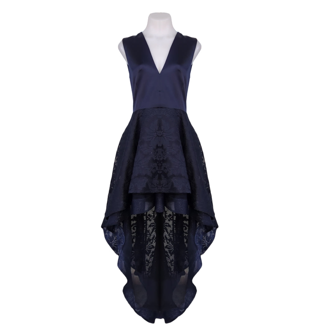 Bronx & Banco Derby High Low Embroidered Lace Dress