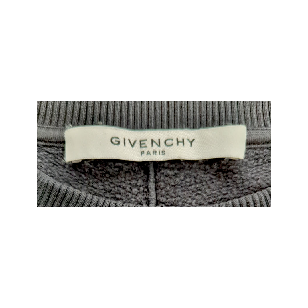 Givenchy Leather Patch Logo Crew Sweatshirt