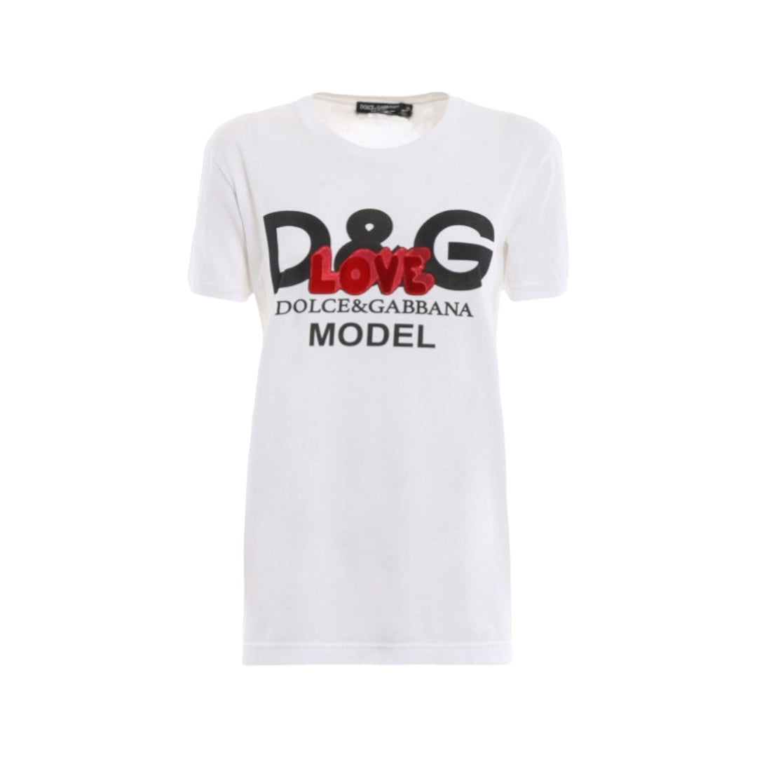 D&G Model Love Embroidered T-shirt