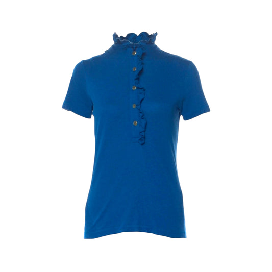 Tory Burch Ruffled Collar Polo Shirt