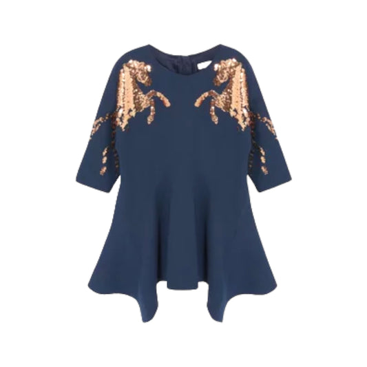 Chloé Sequin Embellished Horse Ceremony Dress