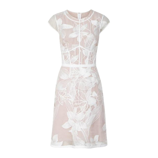 Reiss Floral Embroidered Overlay Dress