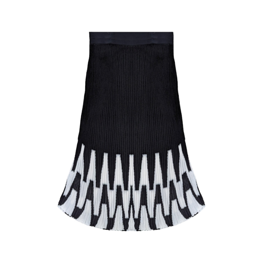 Missoni Black and White Ribbed Skirt