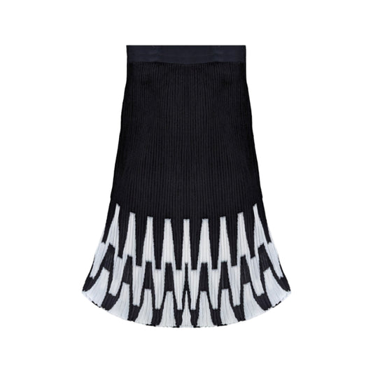 Missoni Black and White Ribbed Skirt