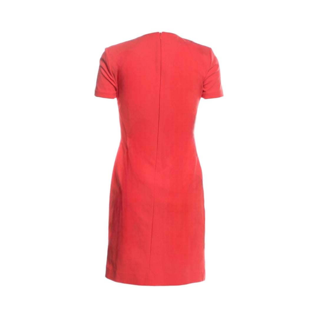 Diane von Furstenberg Yazmine Fitted Crepe Dress in Atomic Orange