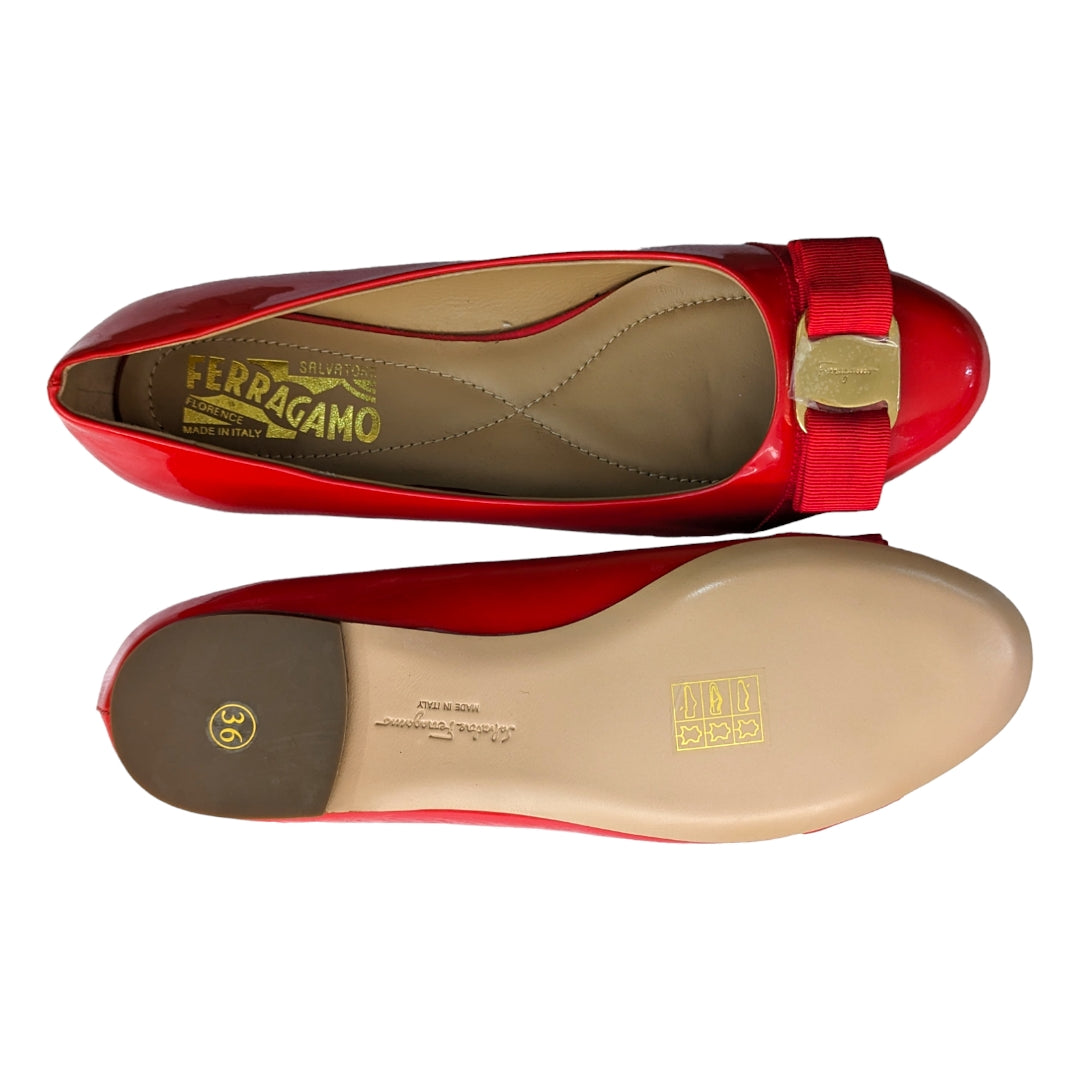 Salvatore Ferragamo Varina Bow Ballet Flats