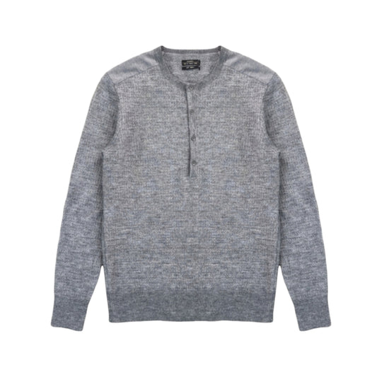 All Saints Carr Grandad Sweater in Grey Marl