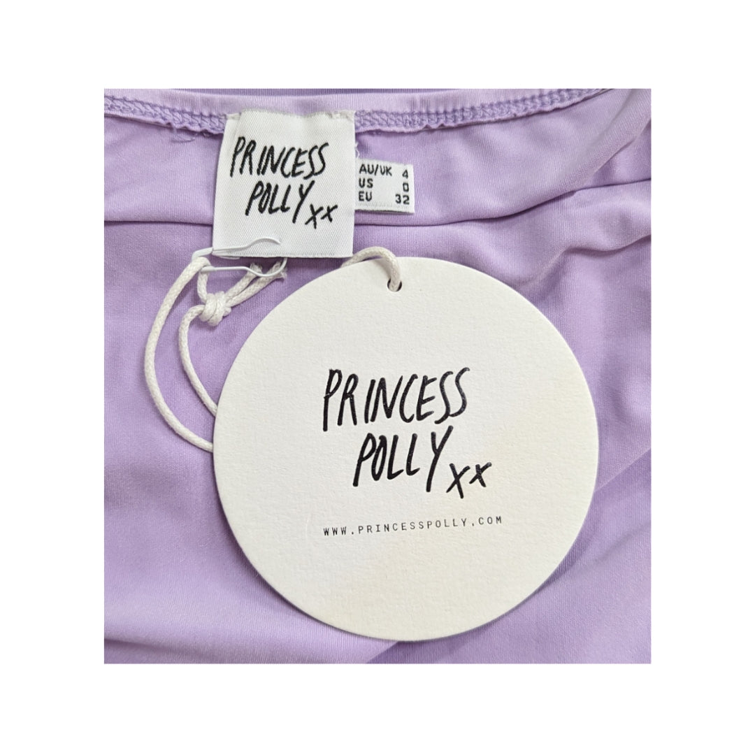 Princess Polly Penelope Drawstring Mini Dress Lilac