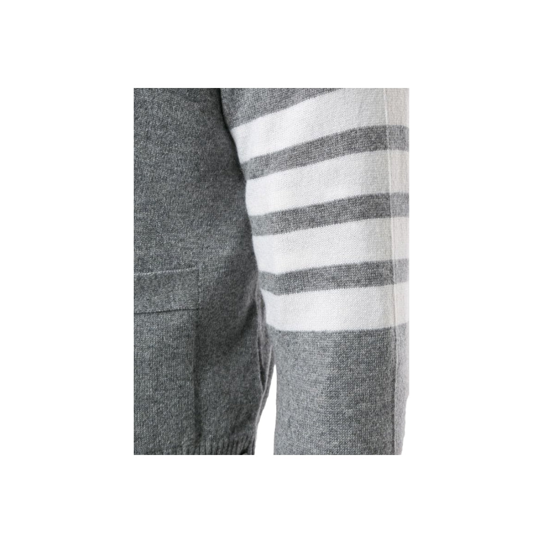 Thom Browne V-Neck 4-Bar Cardigan