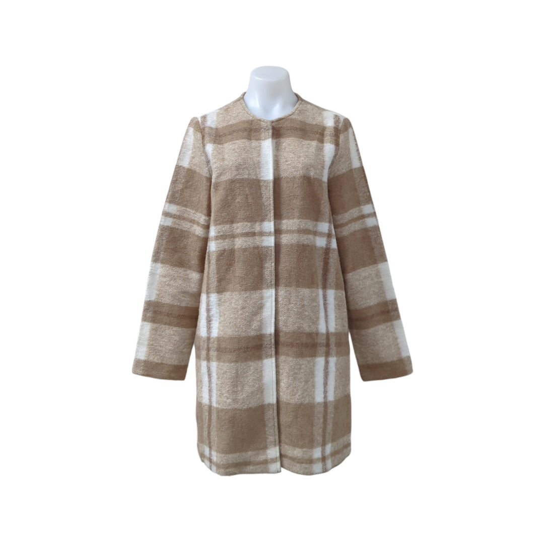 Rachel Zoe Fleece Plaid Coat