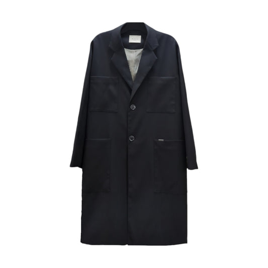 Nans Menswear Trench Coat in Black