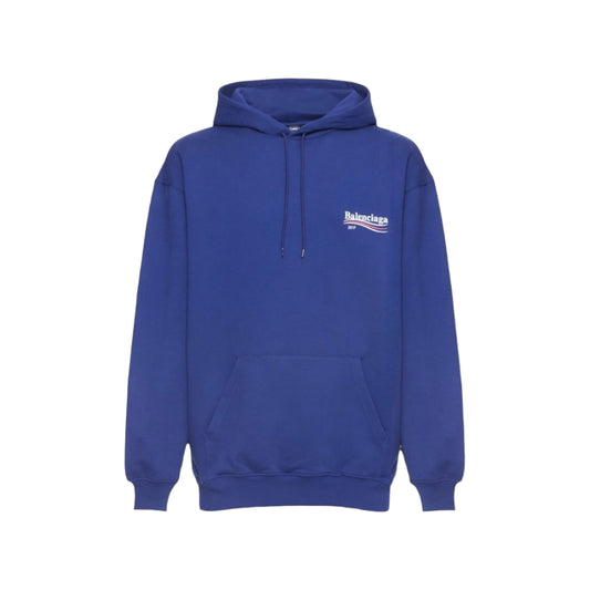 Balenciaga Political Campaign Hoodie in Pacific Blue