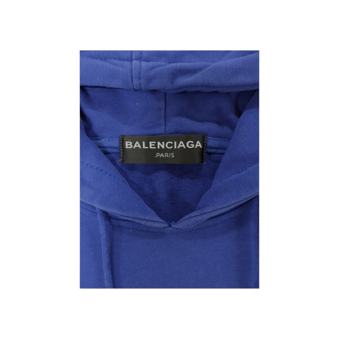 Balenciaga Political Campaign Hoodie in Pacific Blue