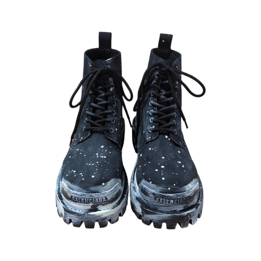 Balenciaga Paint-Splatter Boots