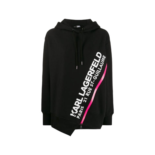 Karl Lagerfeld 21 Rue St-Guillaume Zip Oversized Hoodie