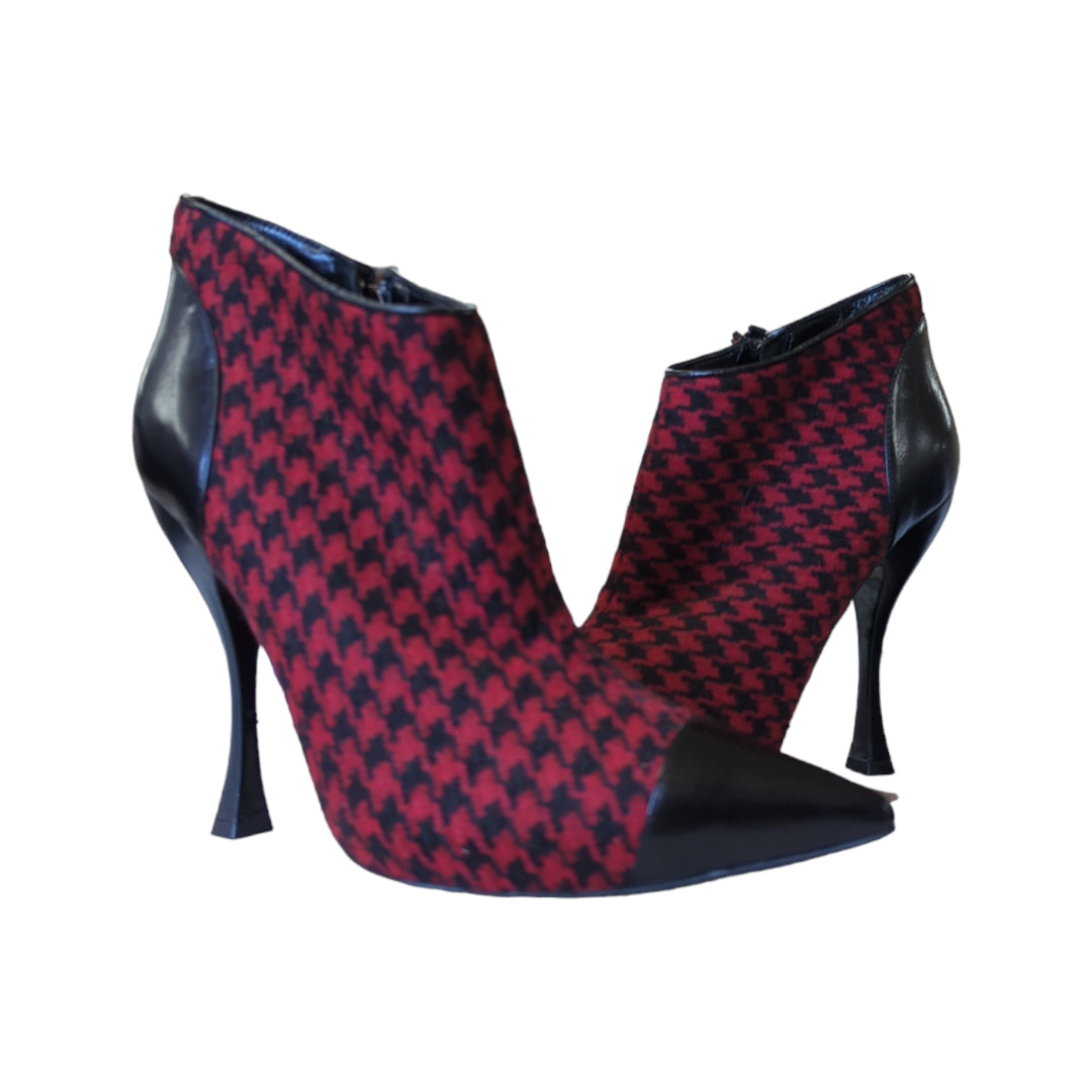 Alexander McQueen Ankle Boots with Houndstooth Detail