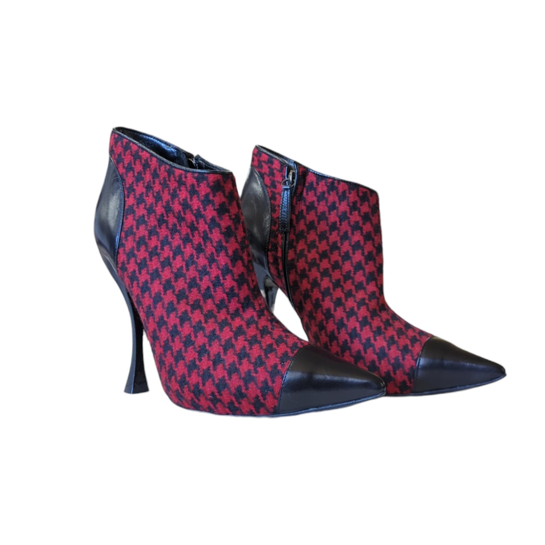 Alexander McQueen Ankle Boots with Houndstooth Detail