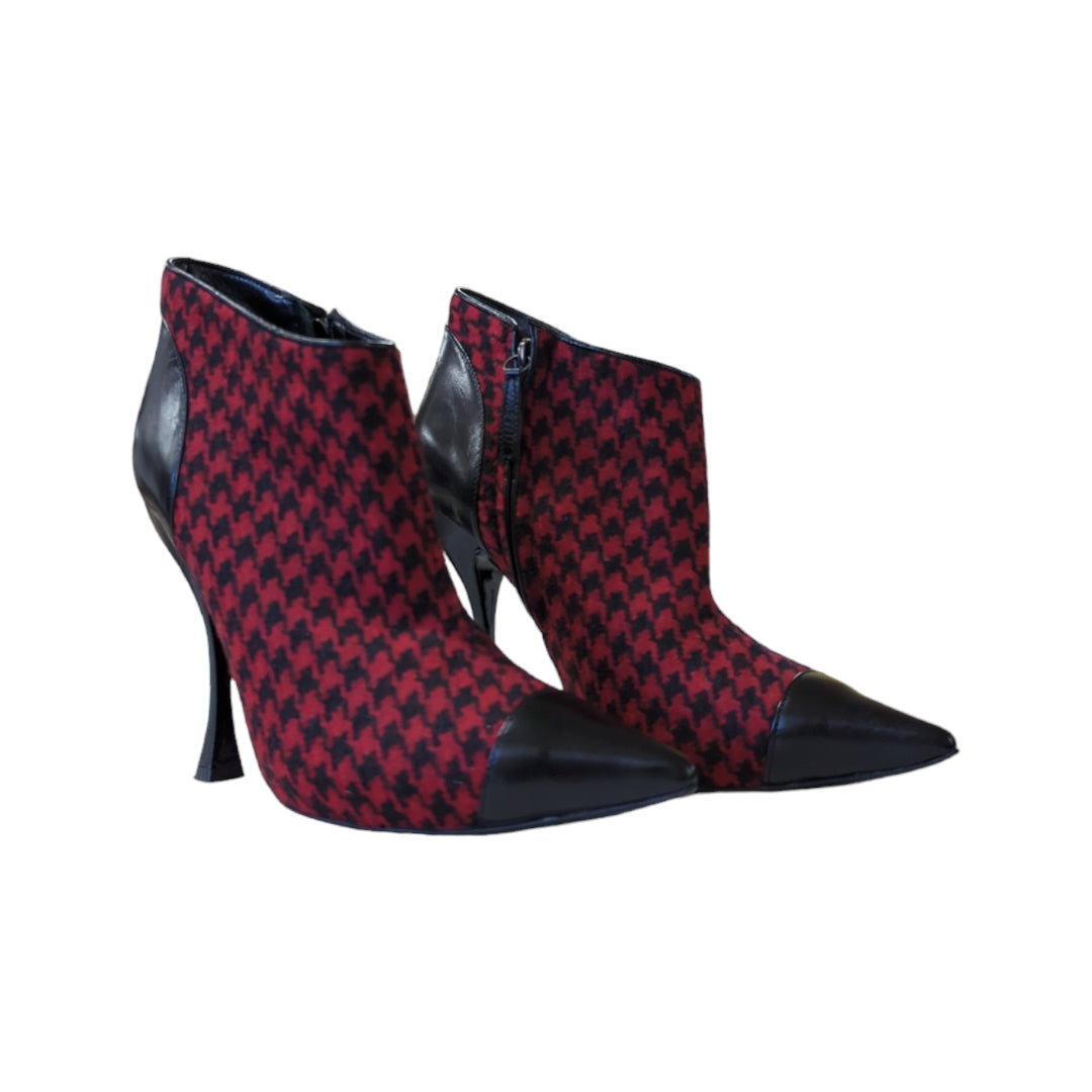 Alexander McQueen Ankle Boots with Houndstooth Detail