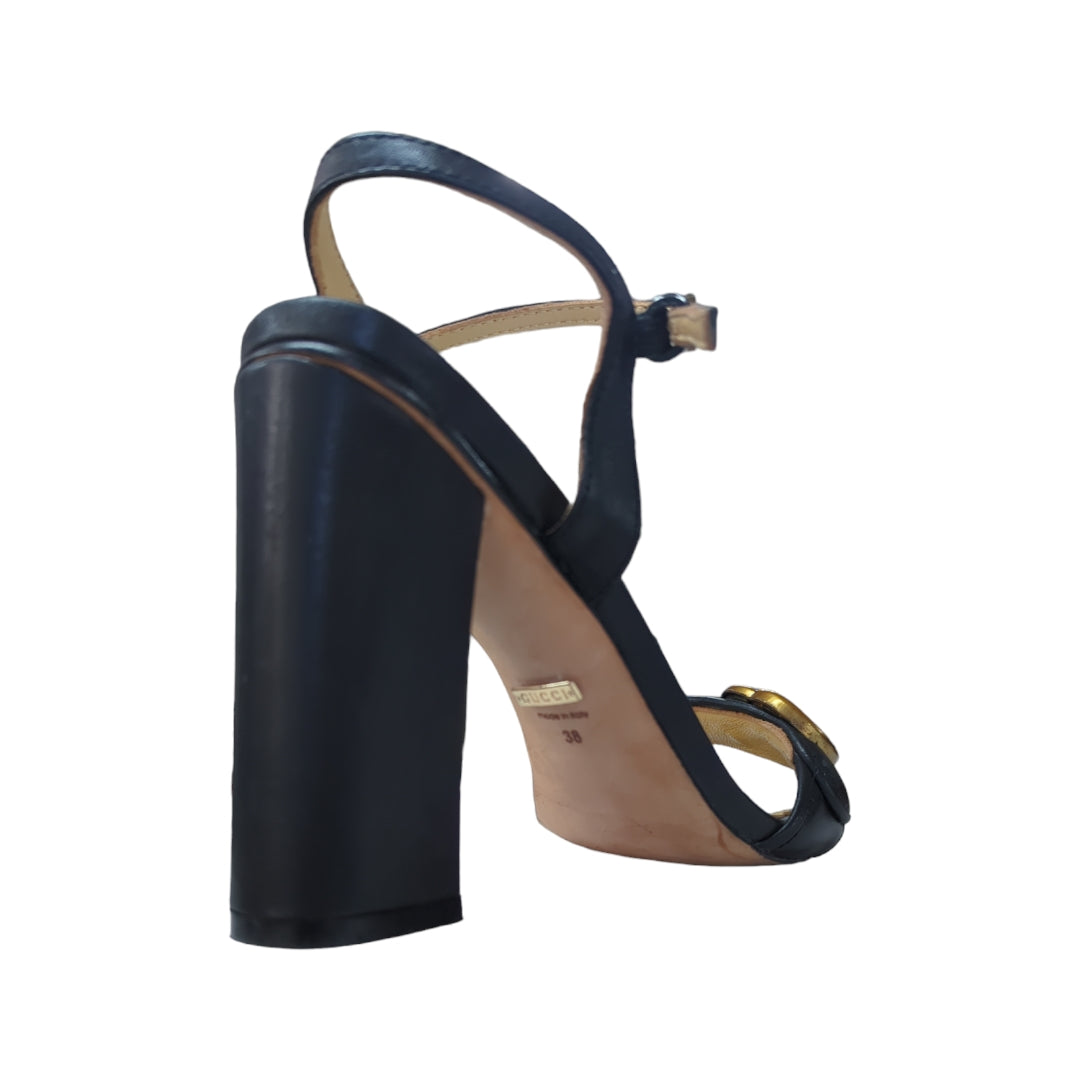 Branded GG Marmont Leather Sandal