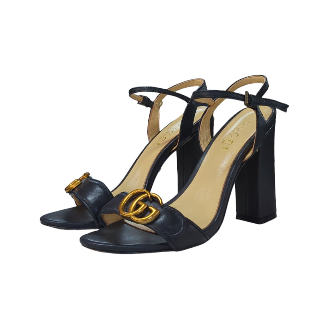 Branded GG Marmont Leather Sandal