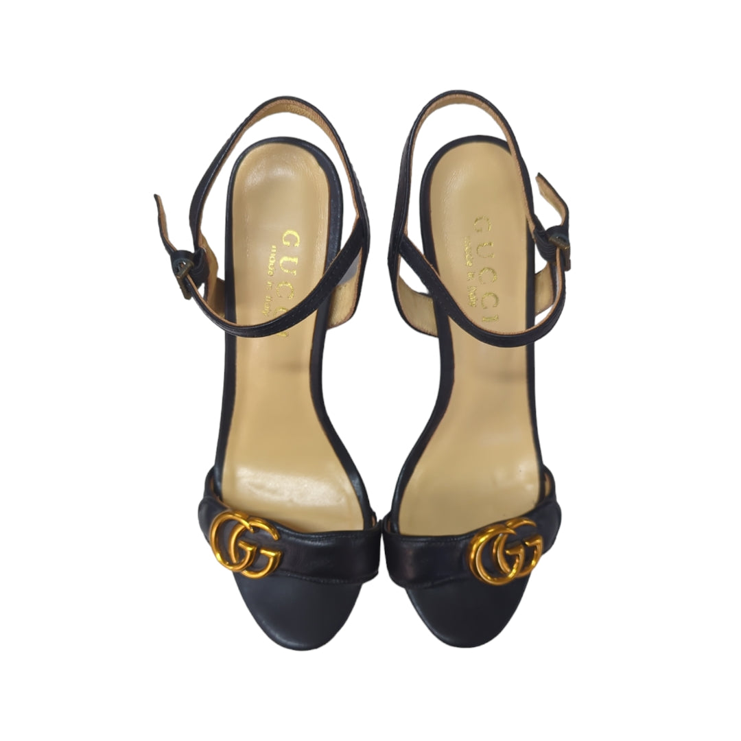 Branded GG Marmont Leather Sandal