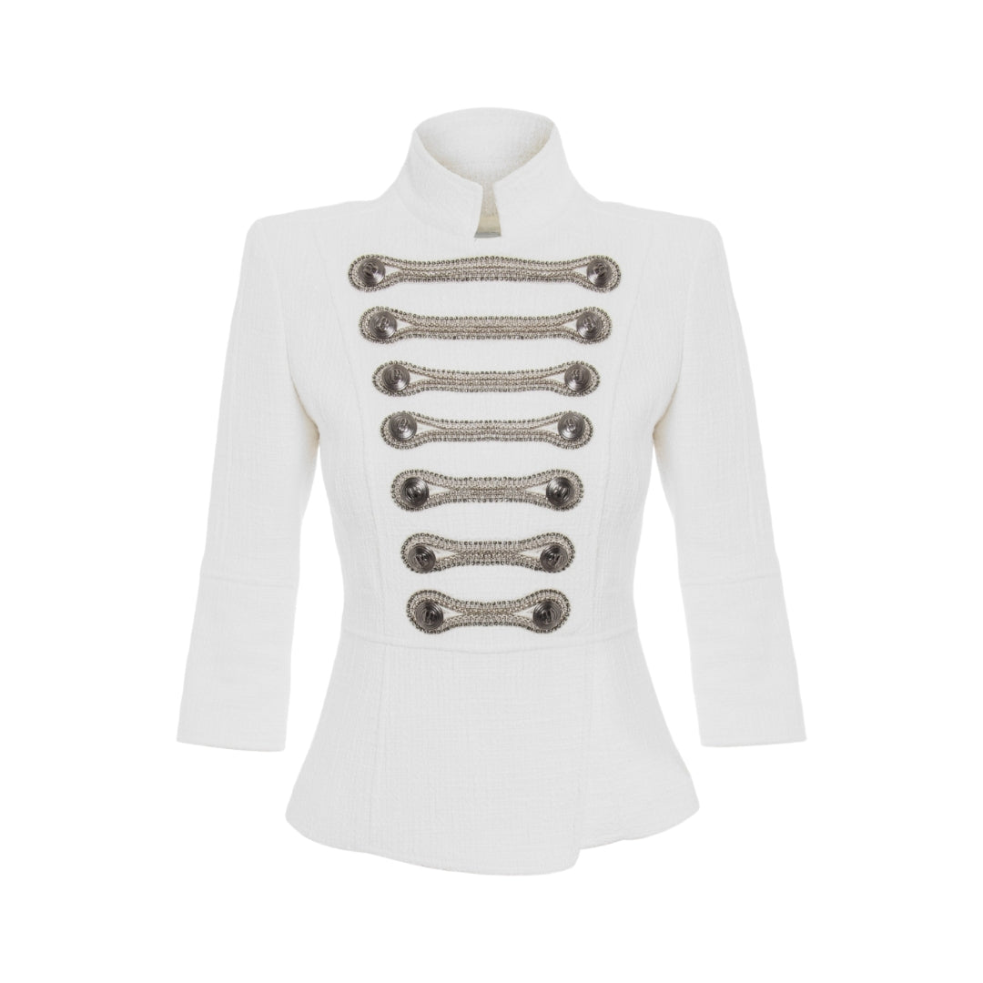 Balmain Military Jacket in White