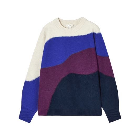 COS Oversized Intarsia Wool Jumper