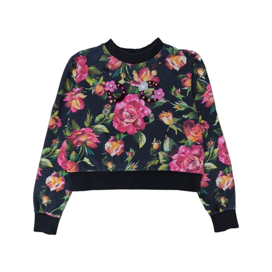 D&G Girls Floral Print Logo Sweatshirt