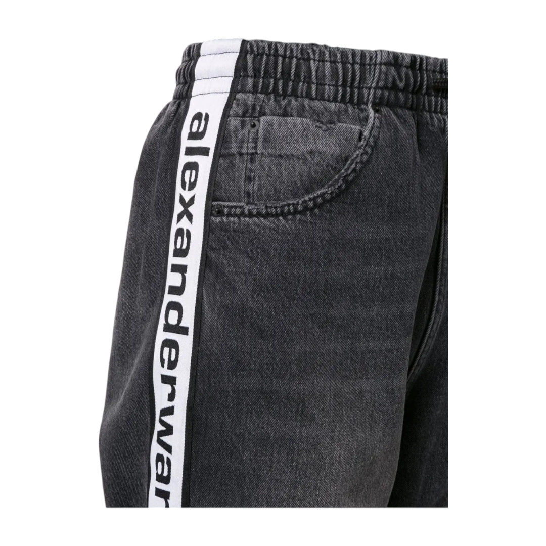 Alexander Wang Denim Logo Track Pants