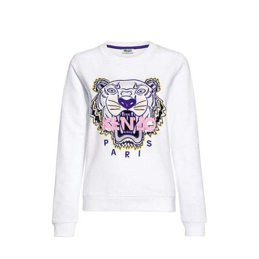 Kenzo Tiger Embroidery Classic French Terry Sweatshirt