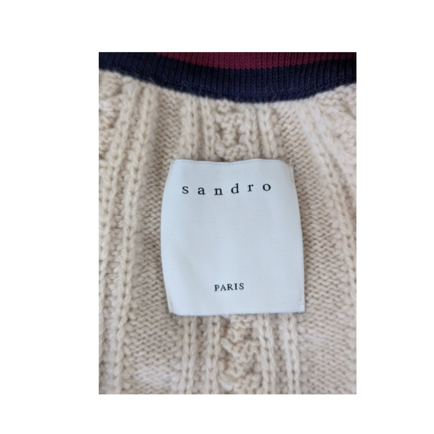 Sandro Paris Cable Knit Cardigan