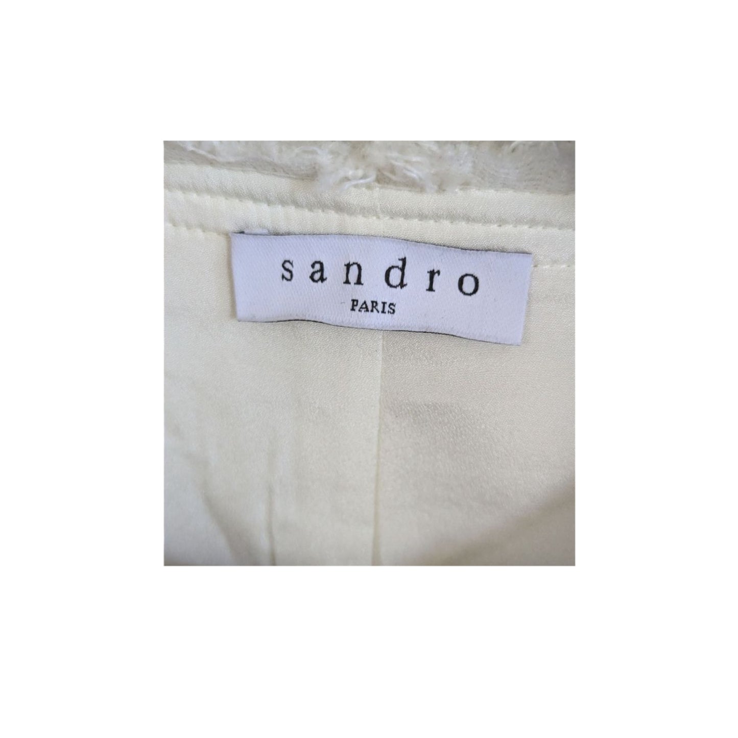 Sandro Tweed Crepe Belted Dress