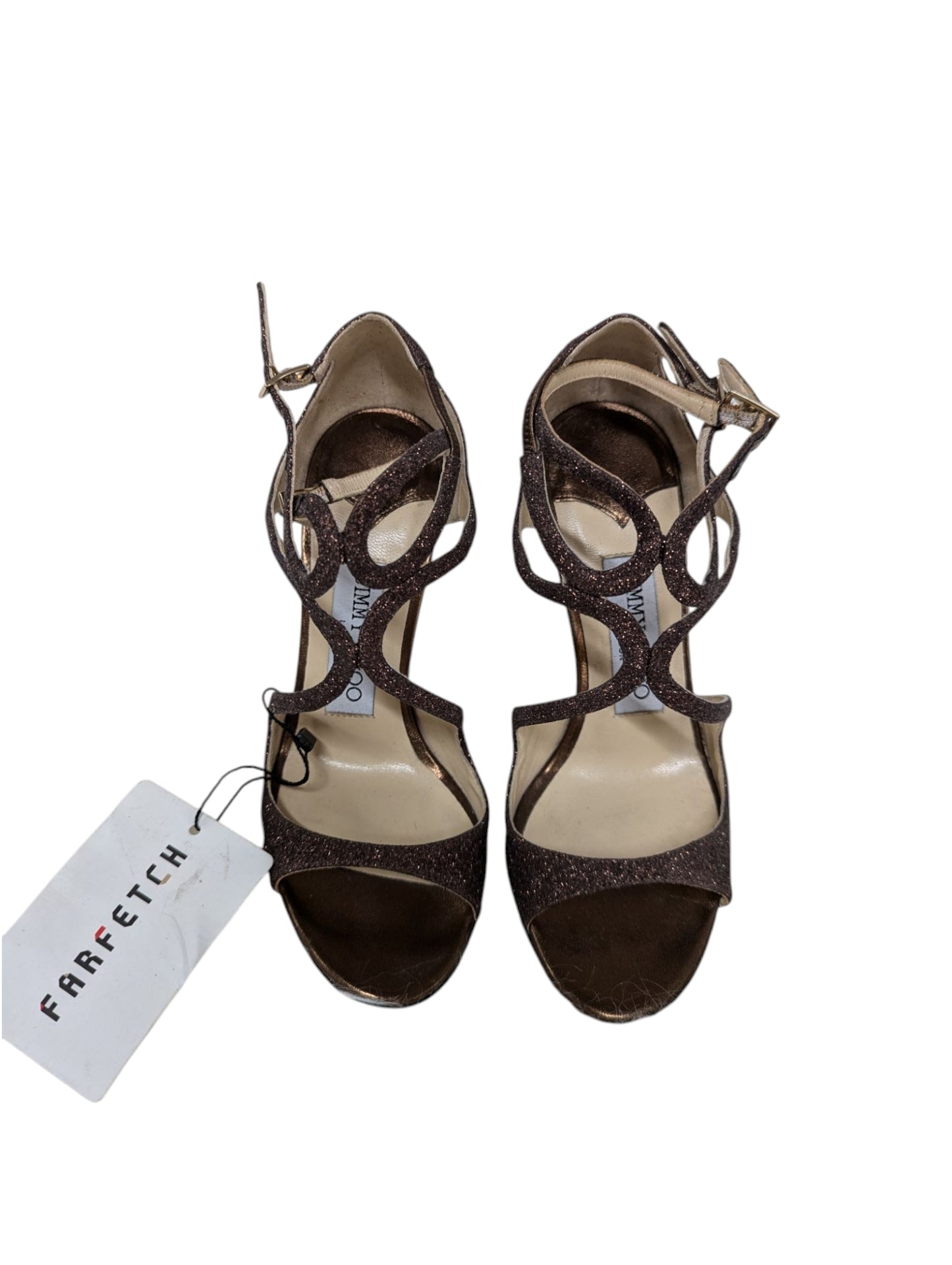 Branded Metallic Brown Glitter Heels