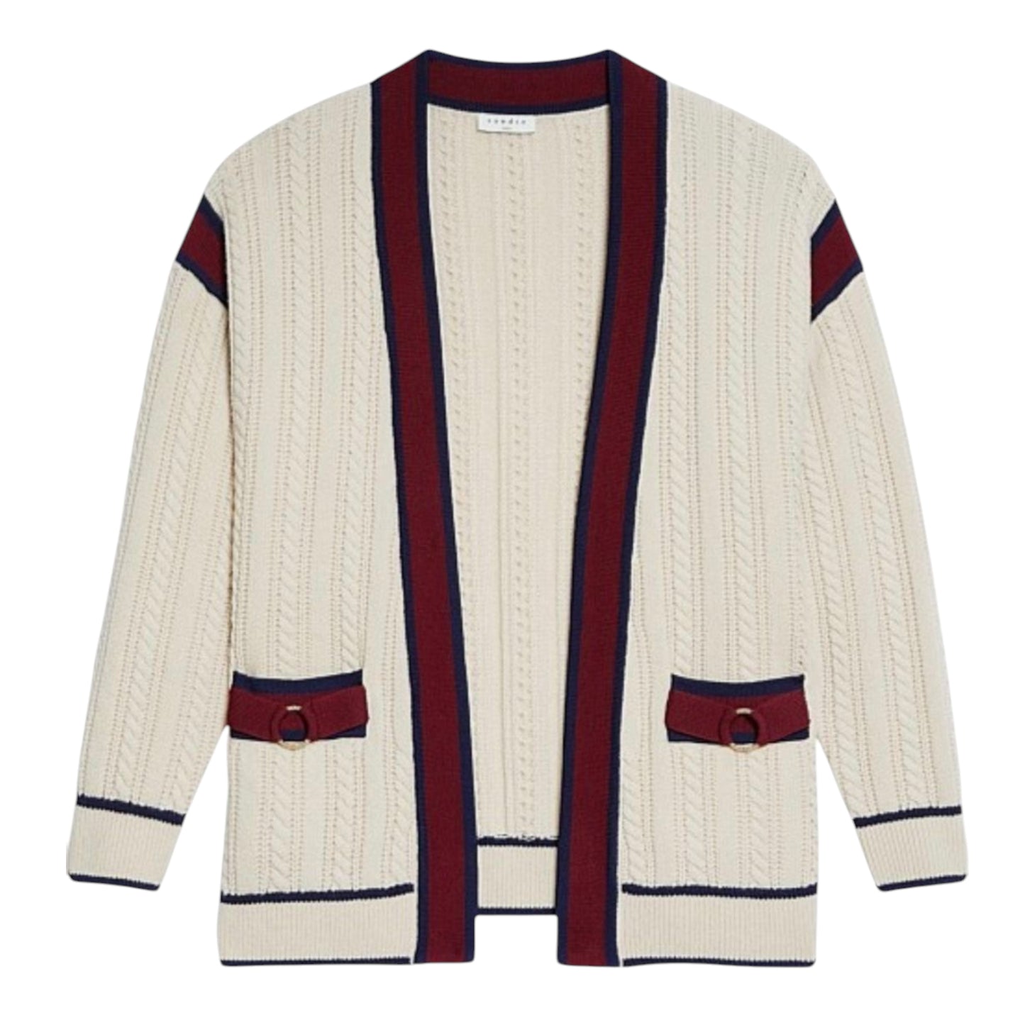 Sandro Paris Cable Knit Cardigan