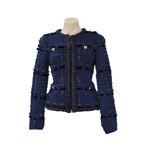 Tory Burch Tweed Ribbon Coat