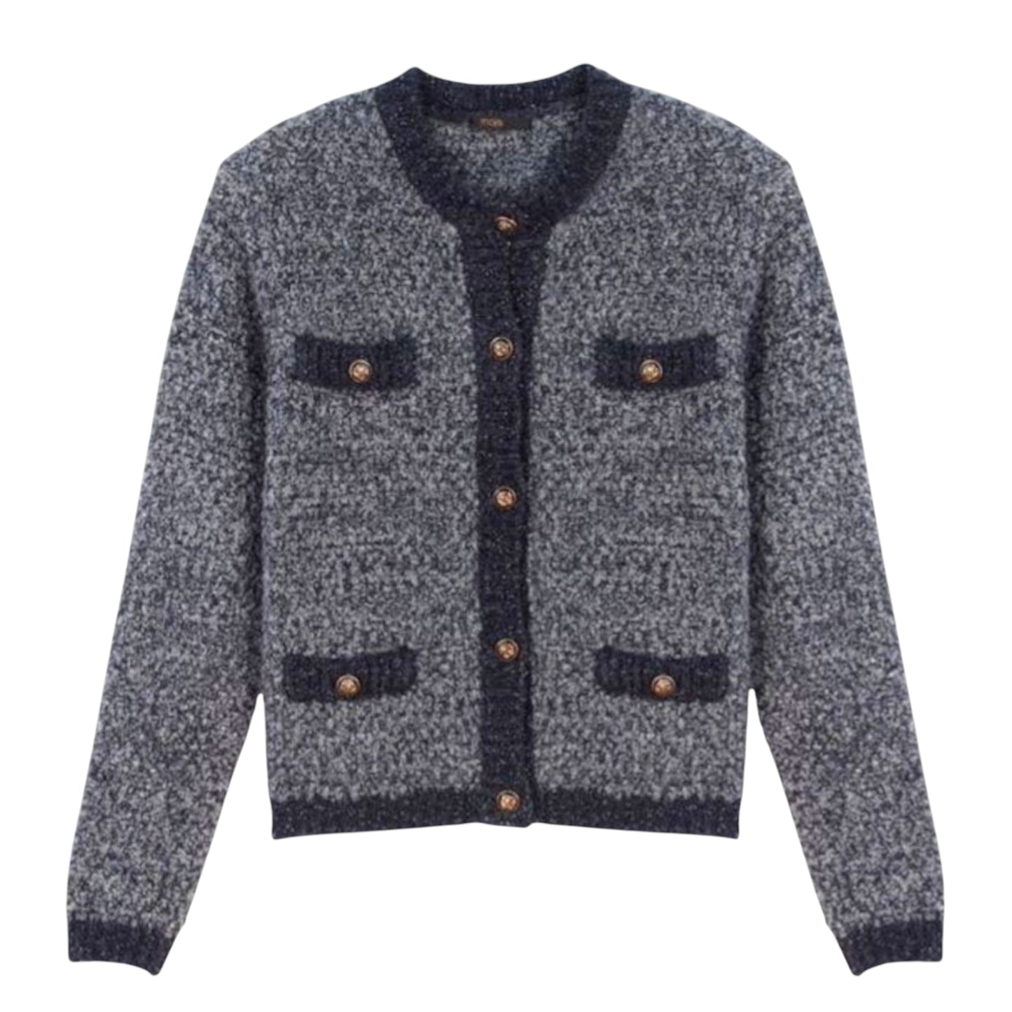 Maje Metallic Mission Cardigan