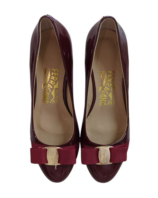 Branded- Purple Leather Stilettos